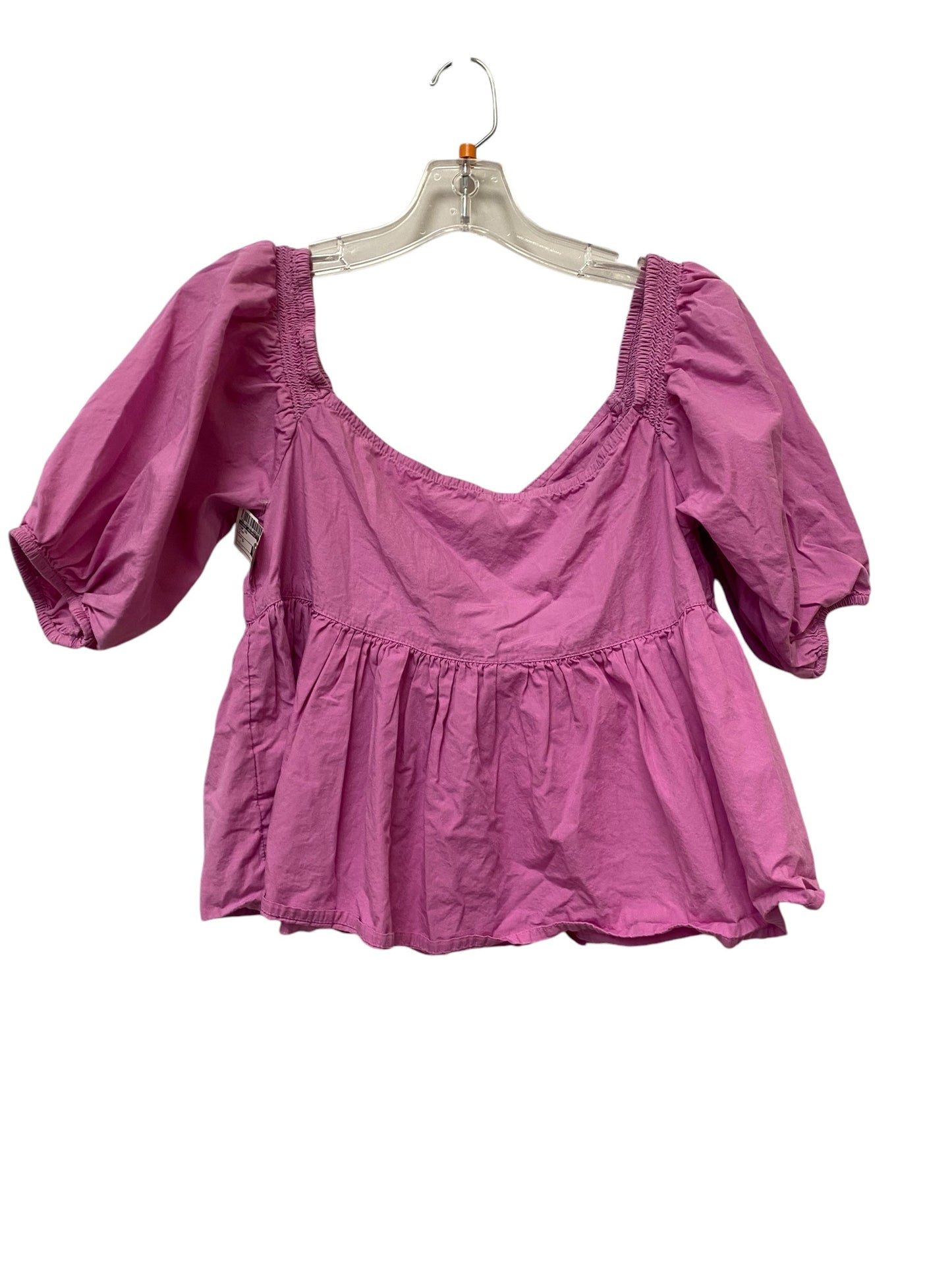 Top Short Sleeve By Free People In Pink, Size: S