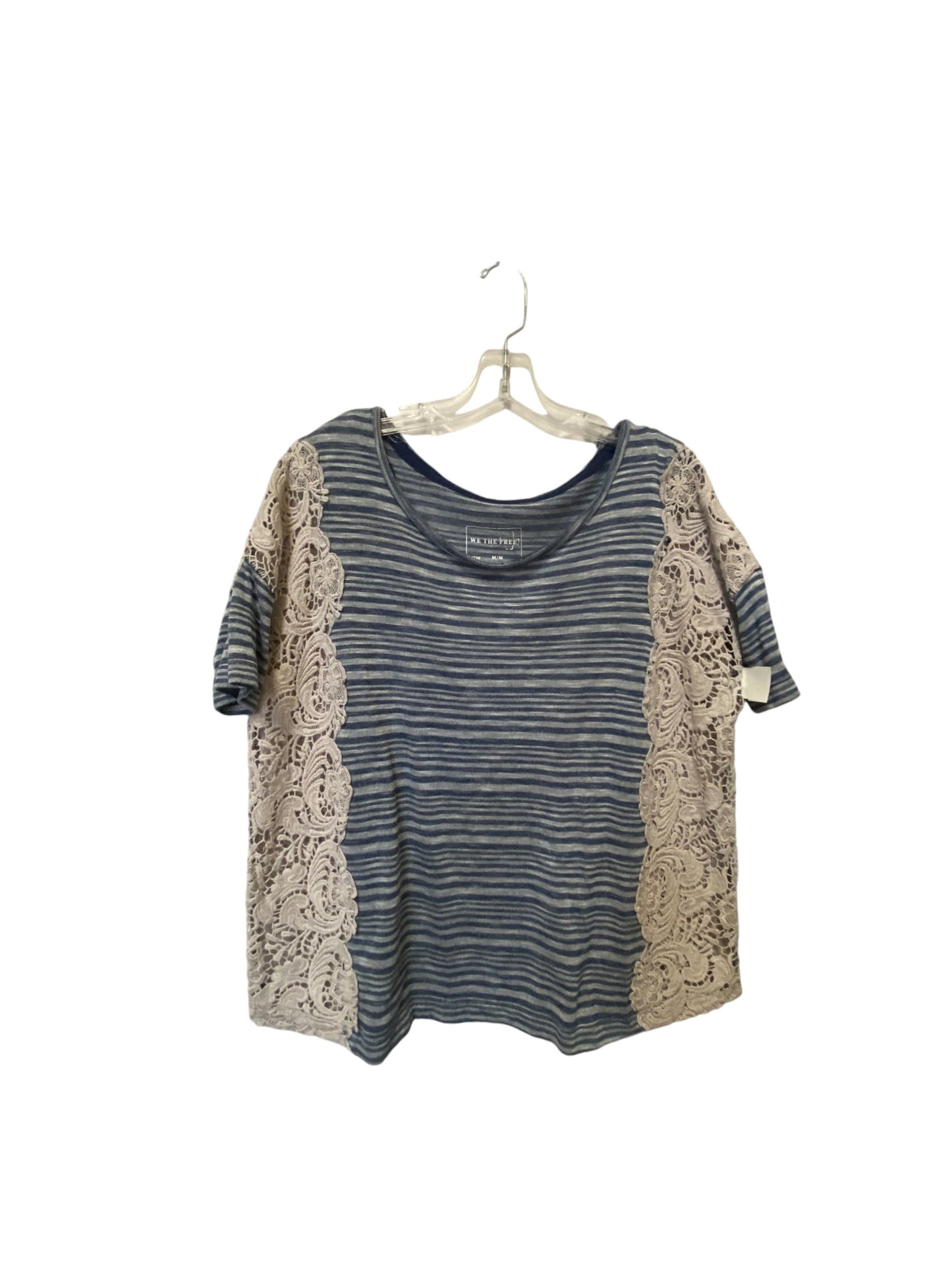 Top Short Sleeve By We The Free In Striped Pattern, Size: M