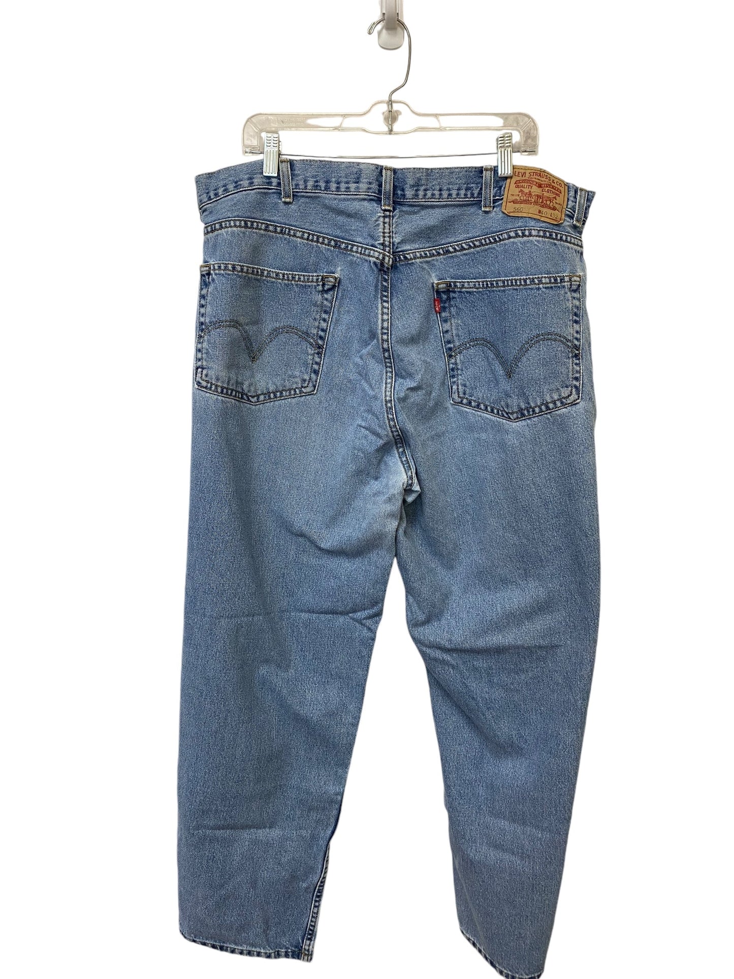 Jeans Boot Cut By Levis In Blue Denim, Size: 40