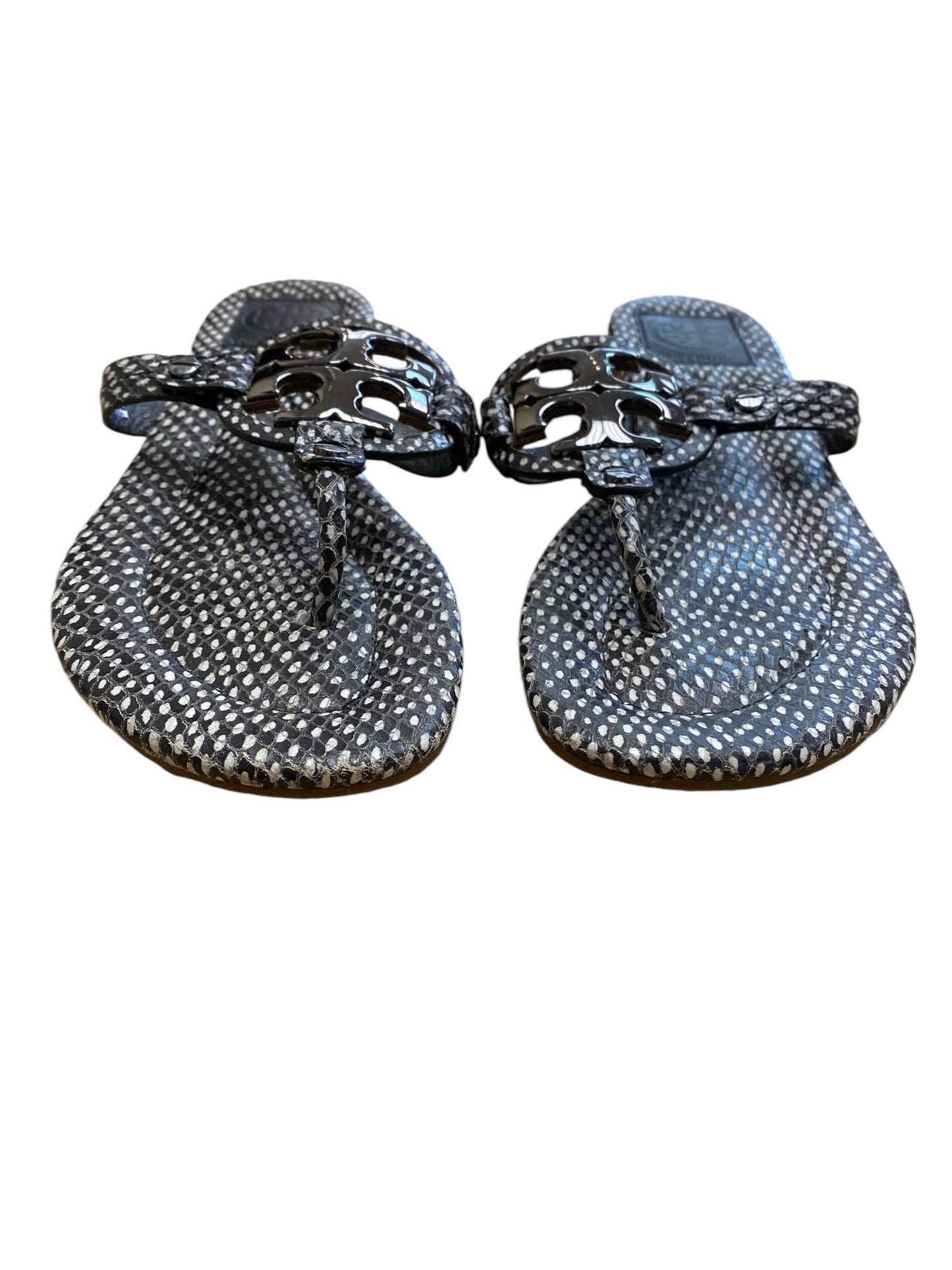 Sandals Flip Flops By Tory Burch In Snakeskin Print, Size: 7.5