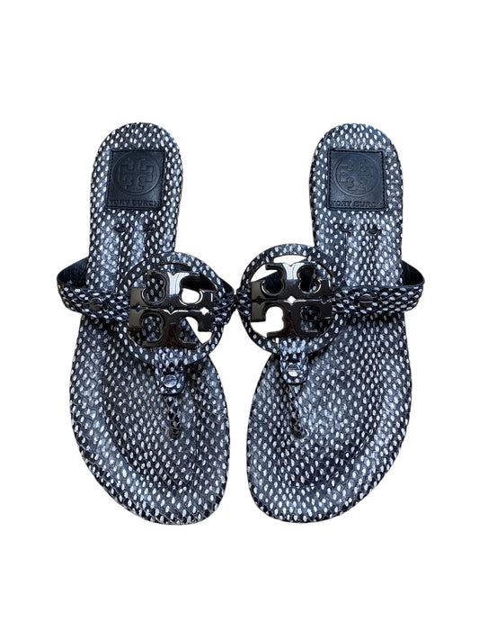 Sandals Flip Flops By Tory Burch In Snakeskin Print, Size: 7.5