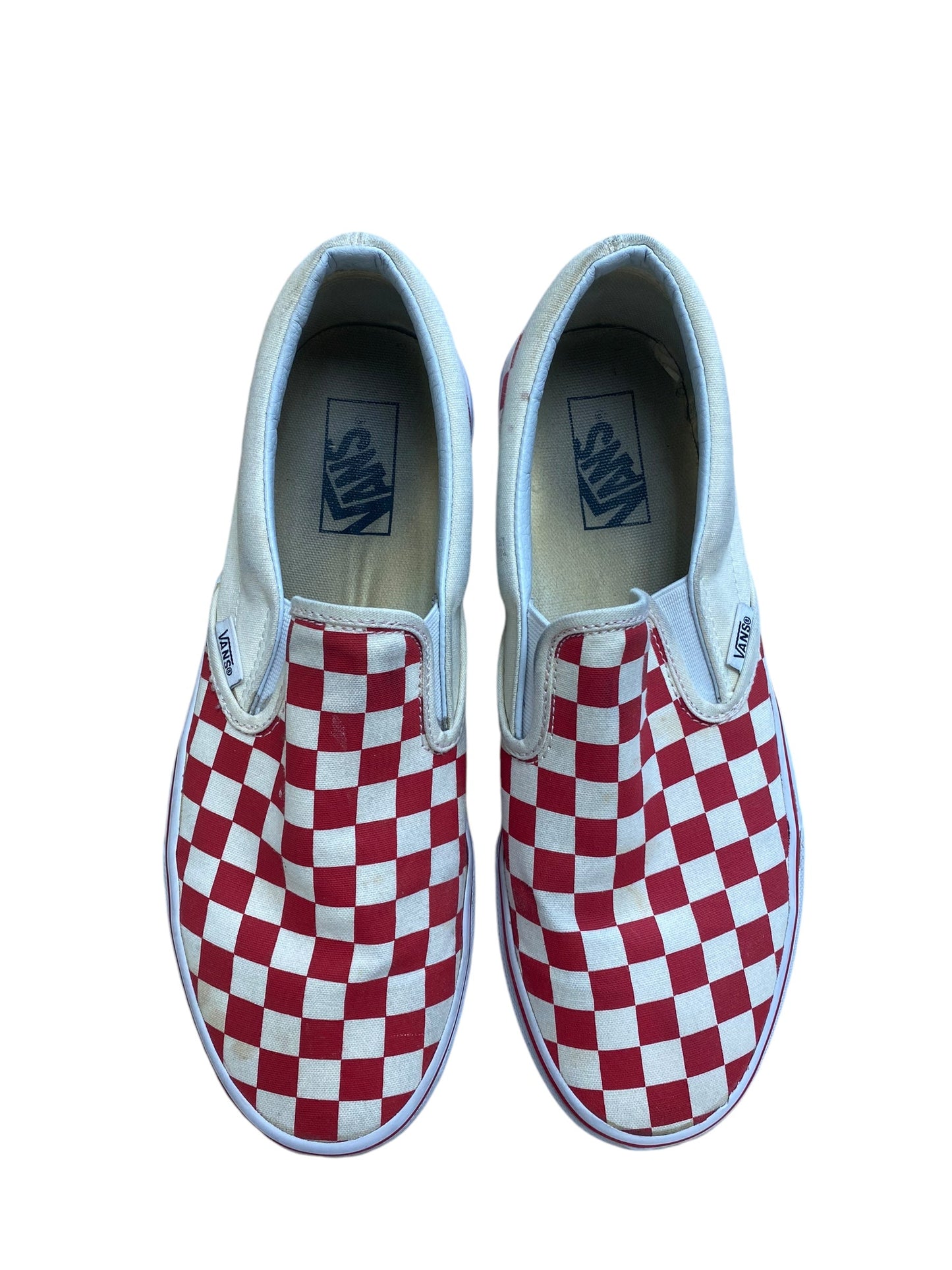 Shoes Flats By Vans In Checkered Pattern, Size: 9.5