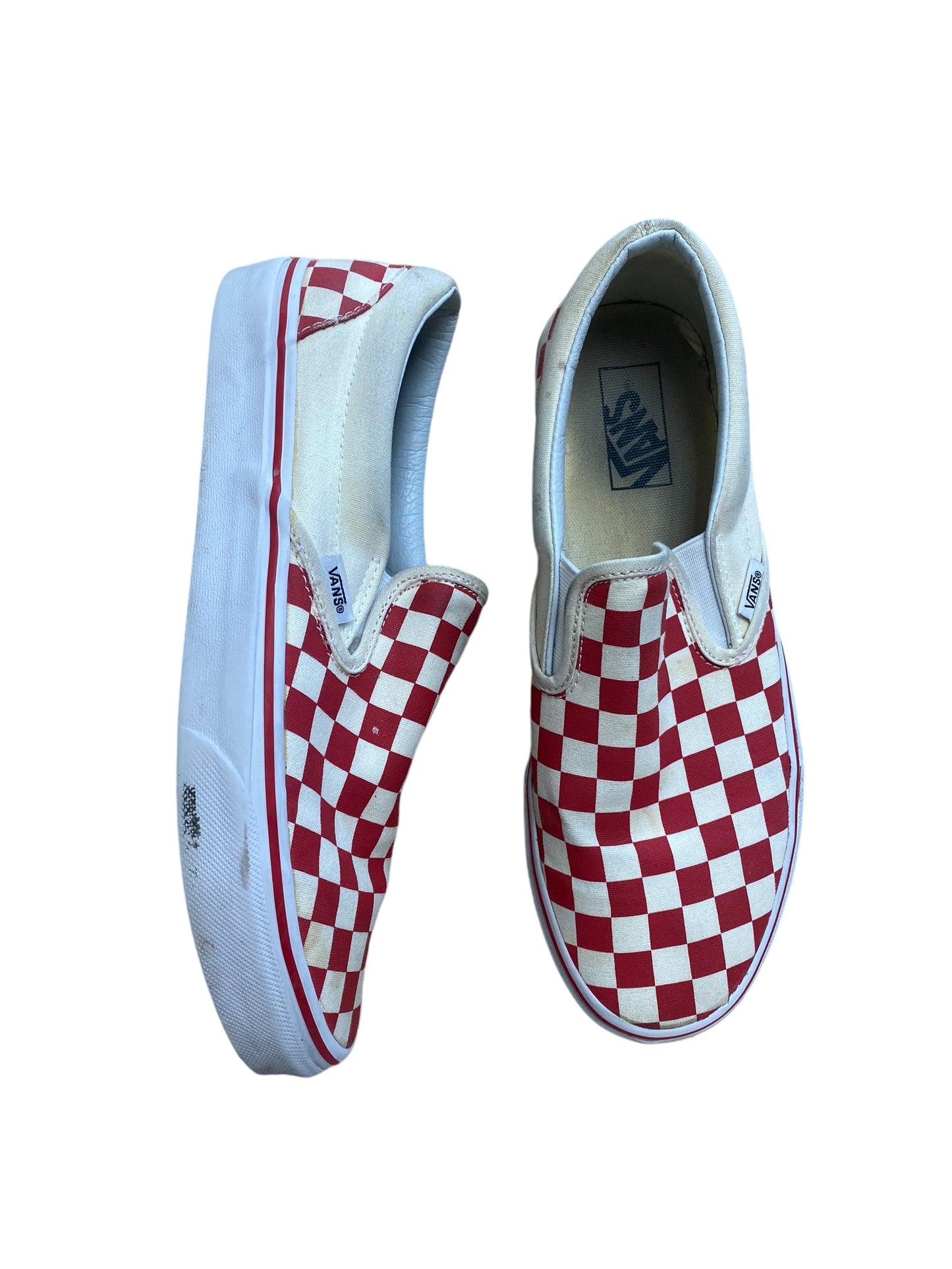 Shoes Flats By Vans In Checkered Pattern, Size: 9.5