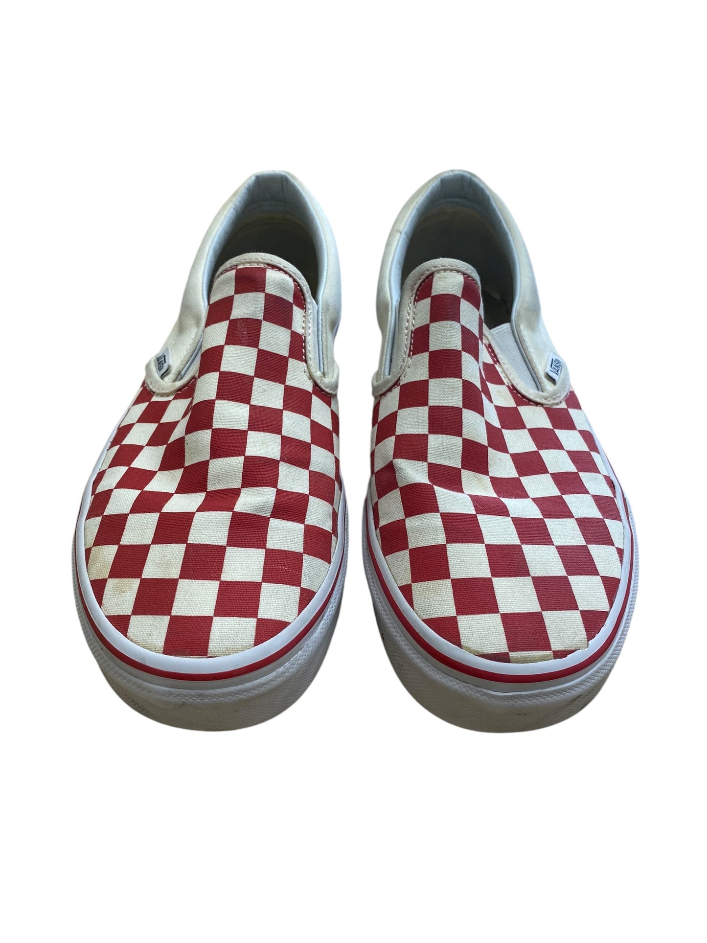 Shoes Flats By Vans In Checkered Pattern, Size: 9.5