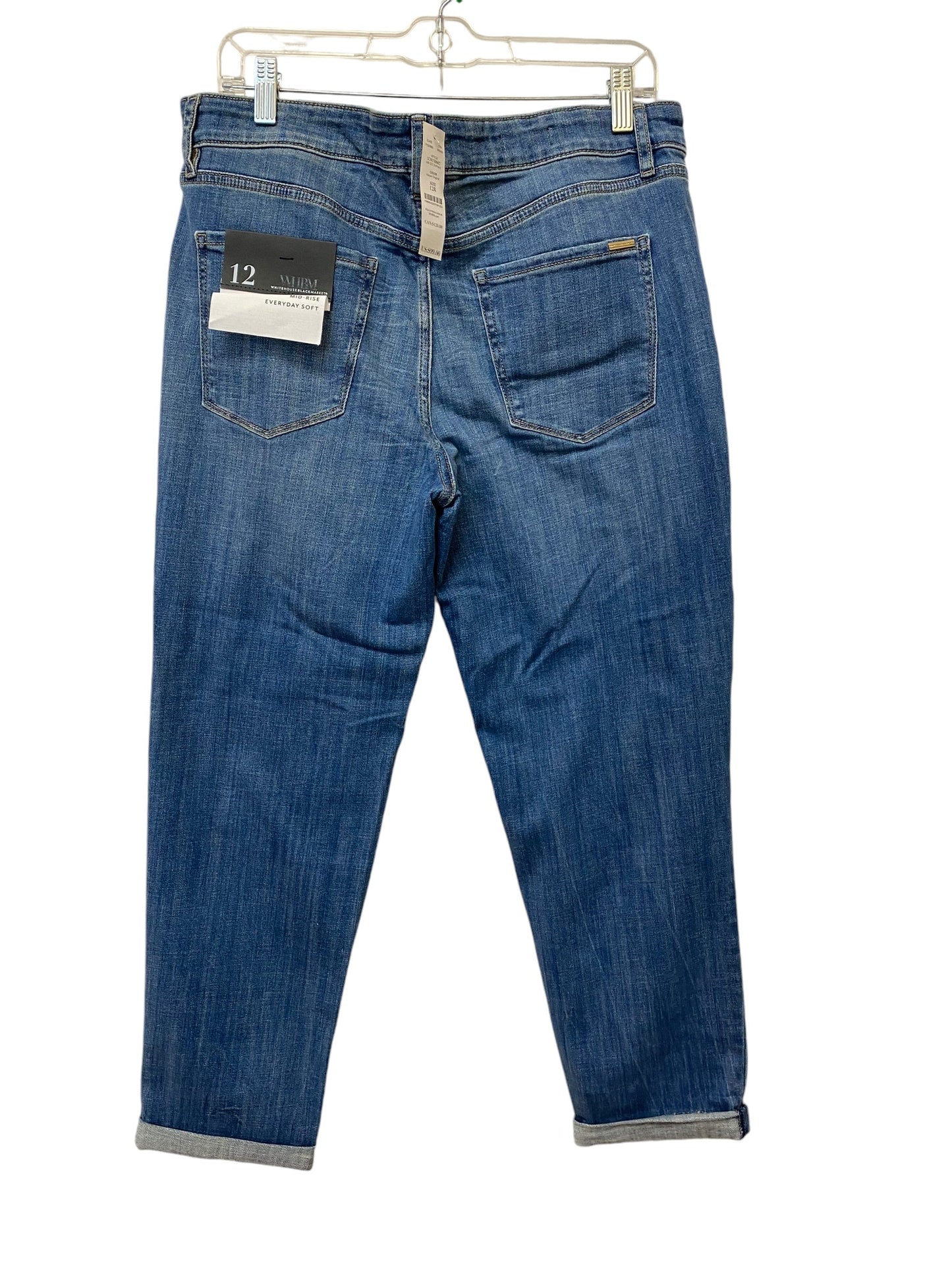 Jeans Straight By White House Black Market In Blue Denim, Size: 12