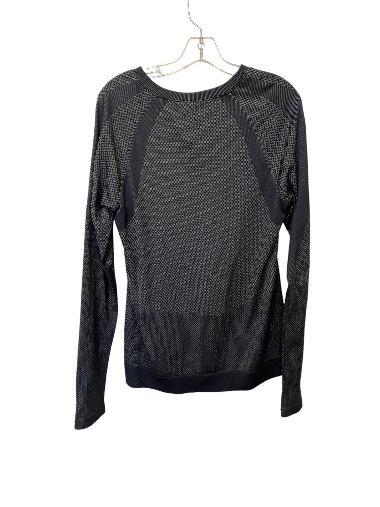 Athletic Top Long Sleeve Collar By Lululemon In Black, Size: 12