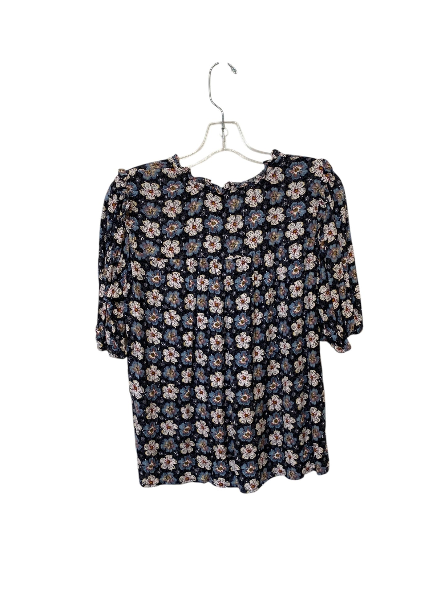 Top Short Sleeve By Knox Rose In Floral Print, Size: Xs