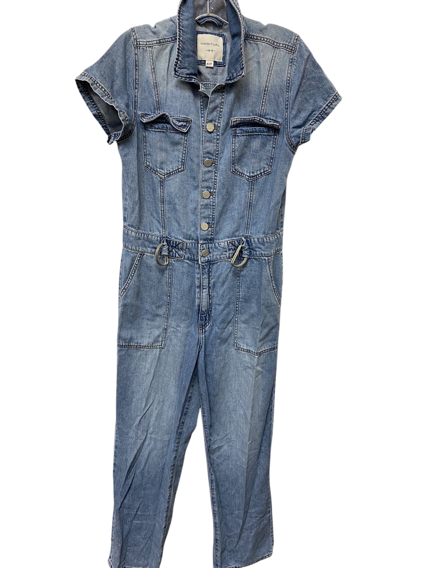 Jumpsuit By Habitual In Blue Denim, Size: 8