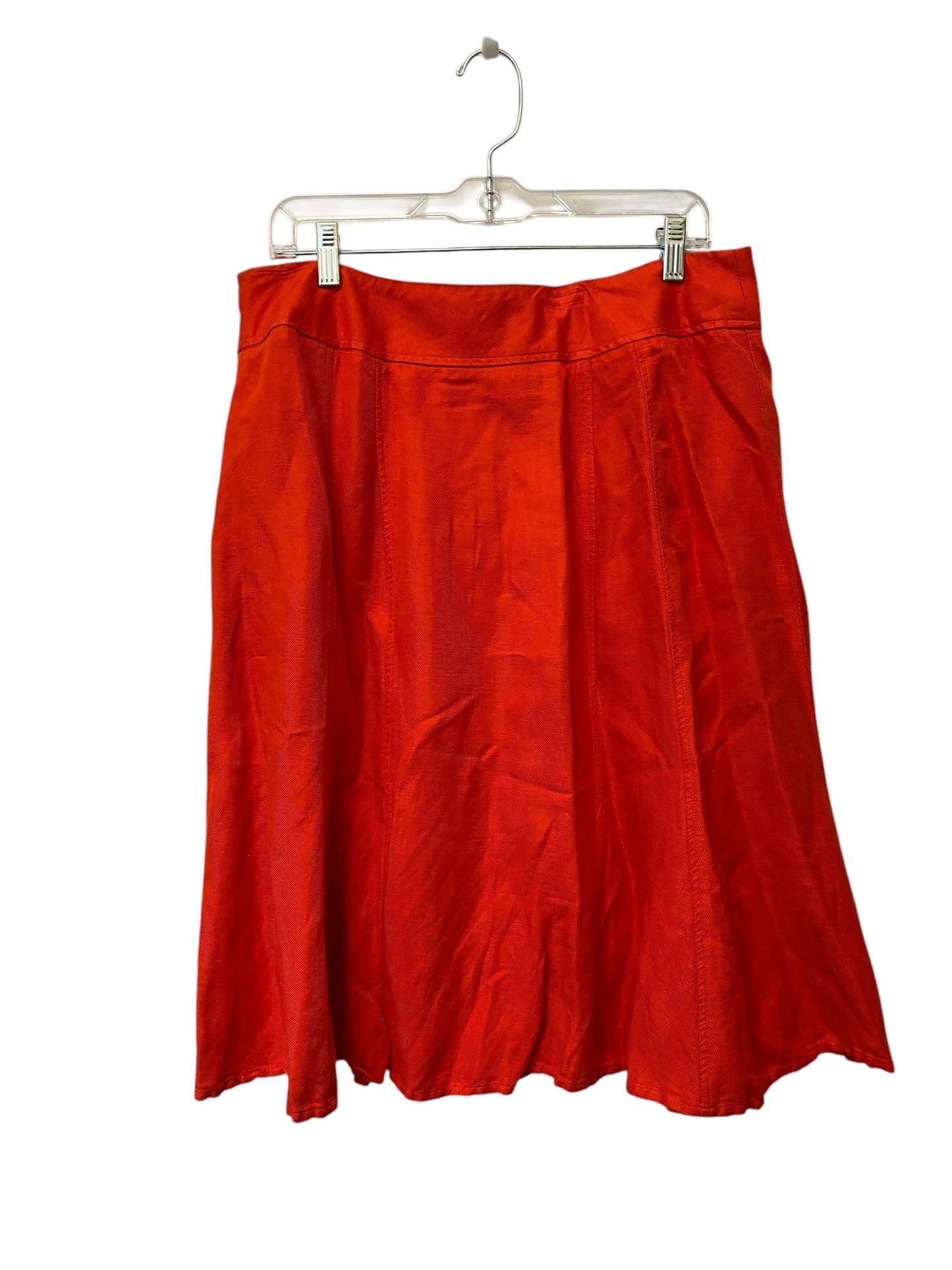 Skirt Midi By Coldwater Creek In Orange, Size: L