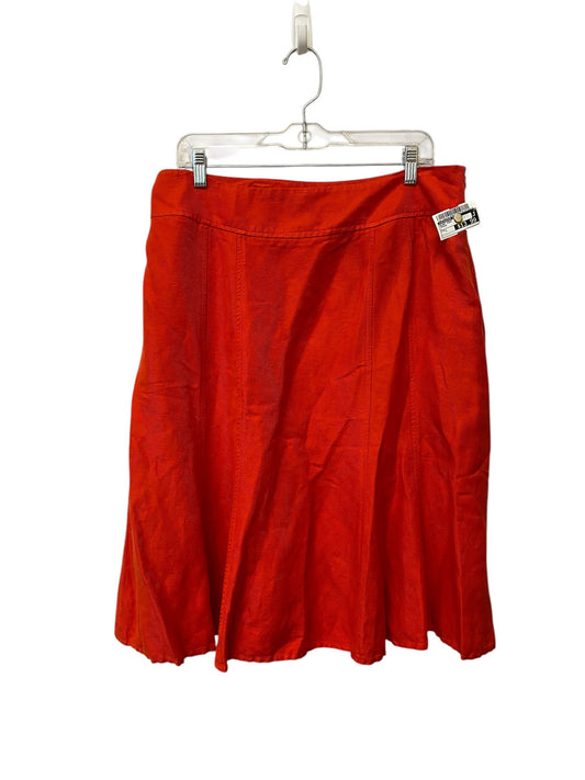 Skirt Midi By Coldwater Creek In Orange, Size: L