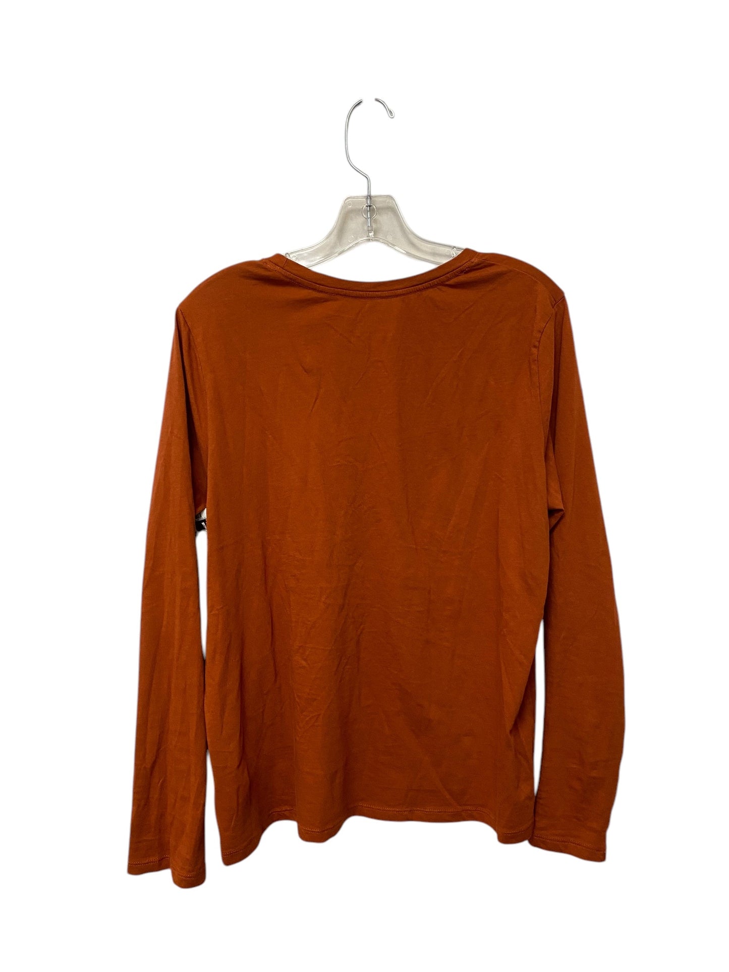 Top Long Sleeve By Time And Tru In Orange, Size: L