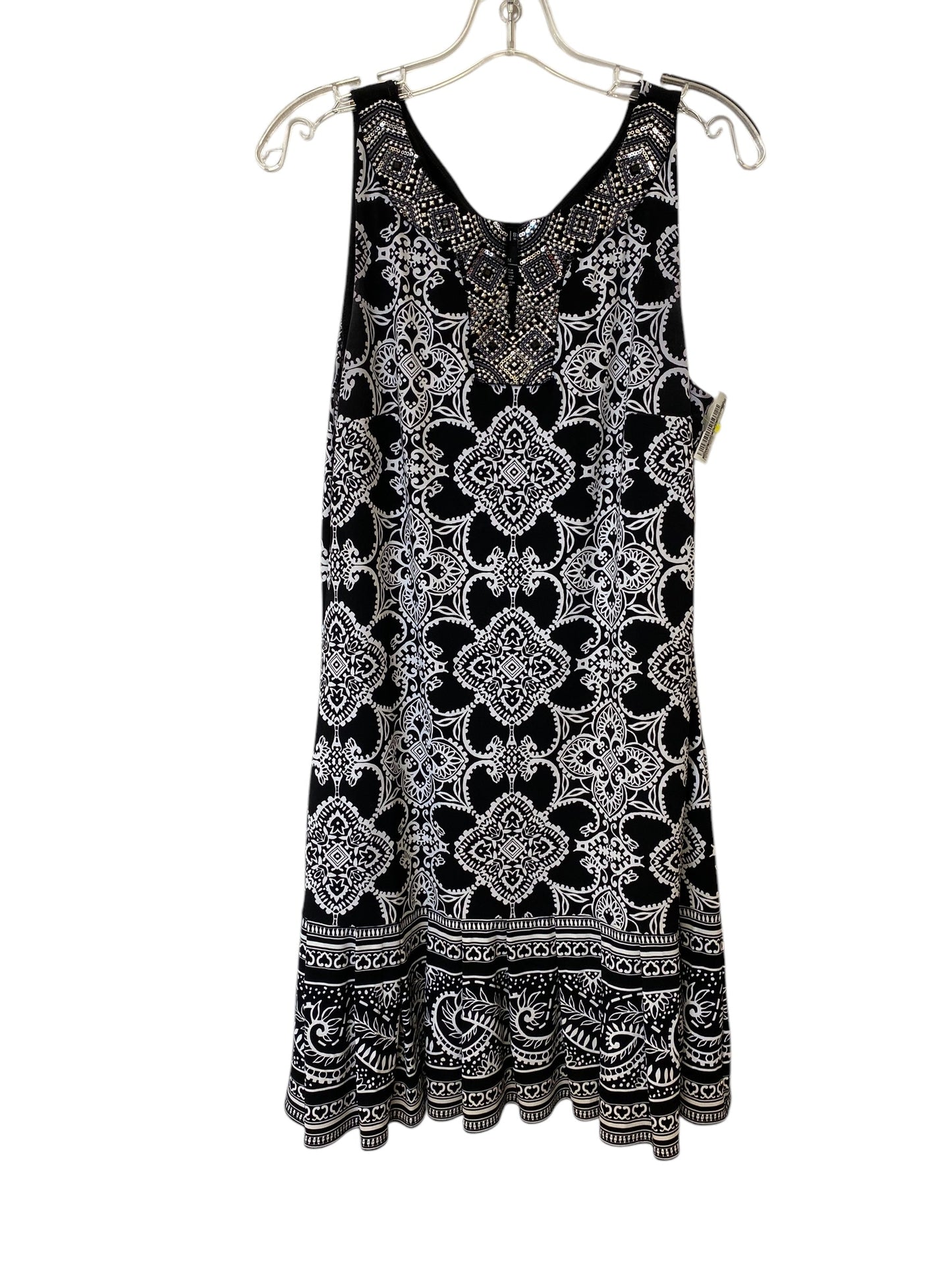 Dress Casual Midi By White House Black Market In Black & White, Size: M