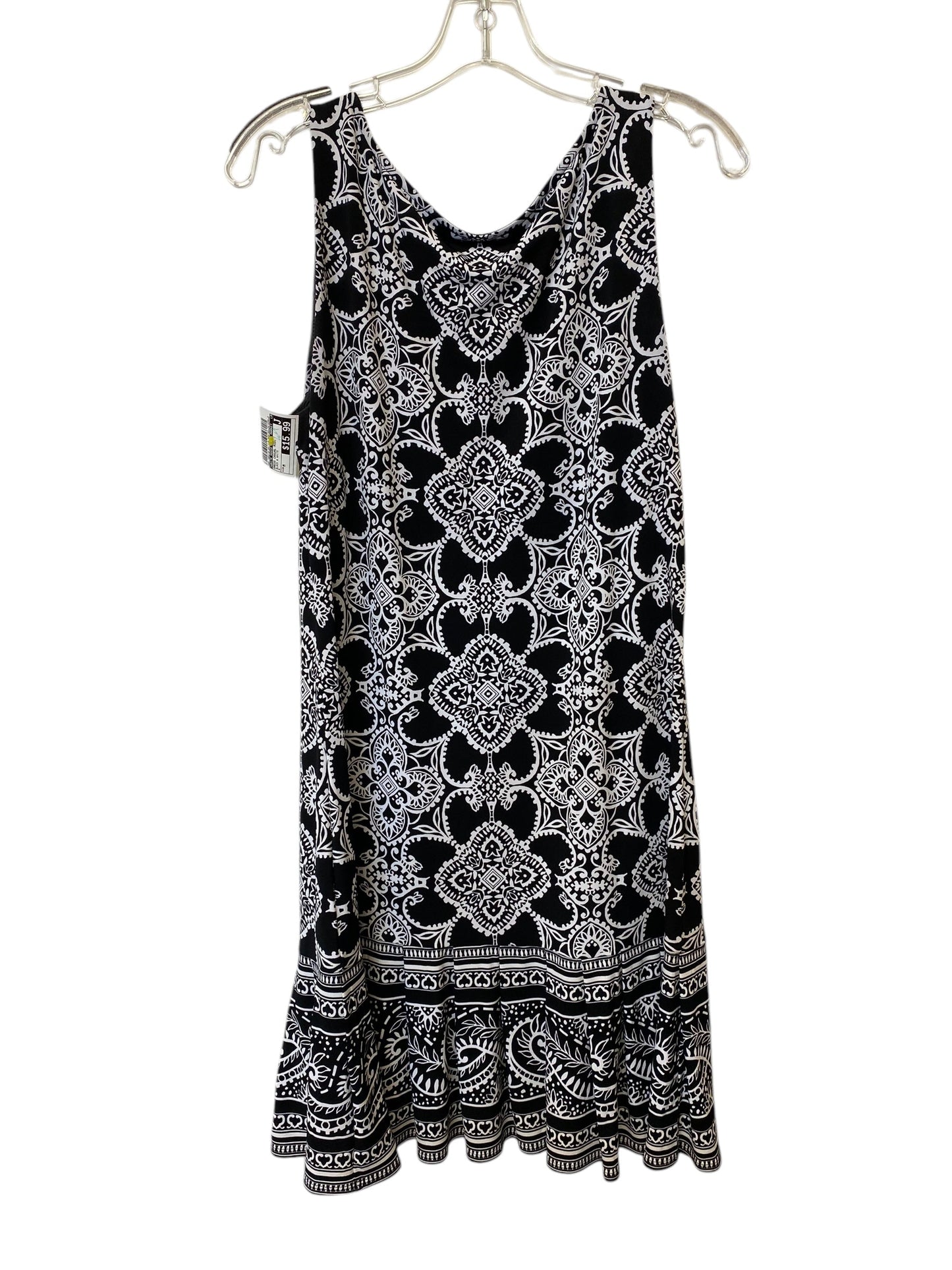 Dress Casual Midi By White House Black Market In Black & White, Size: M