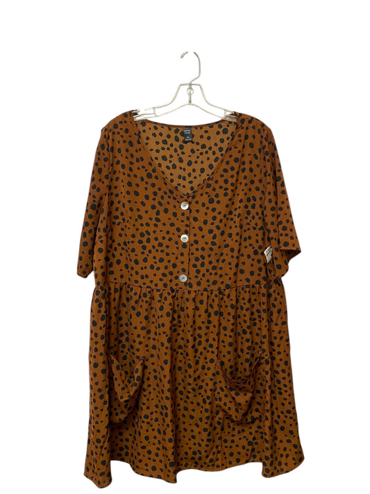 Dress Casual Midi By Clothes Mentor In Animal Print, Size: 1x