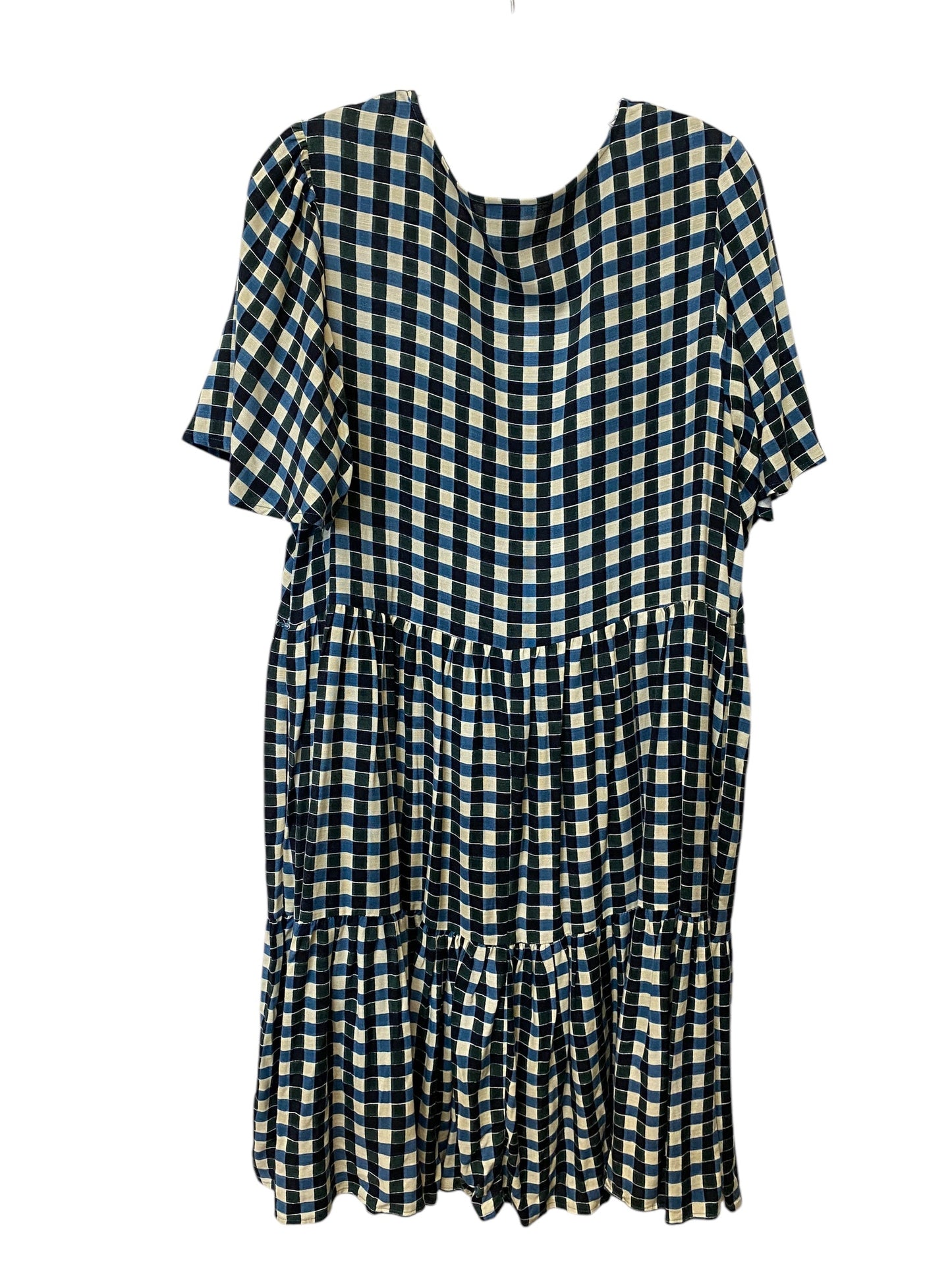 Dress Casual Midi By Ava & Viv In Checkered Pattern, Size: 1x