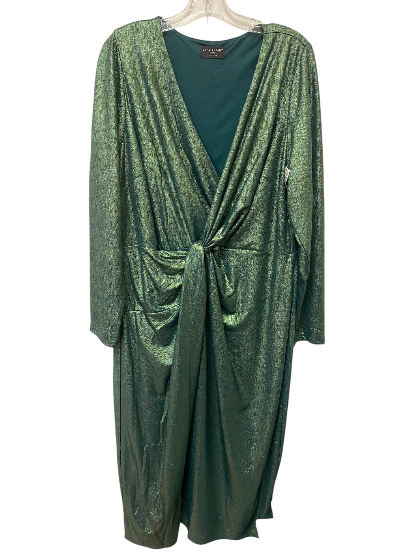 Dress Casual Maxi By Lane Bryant In Green, Size: 18