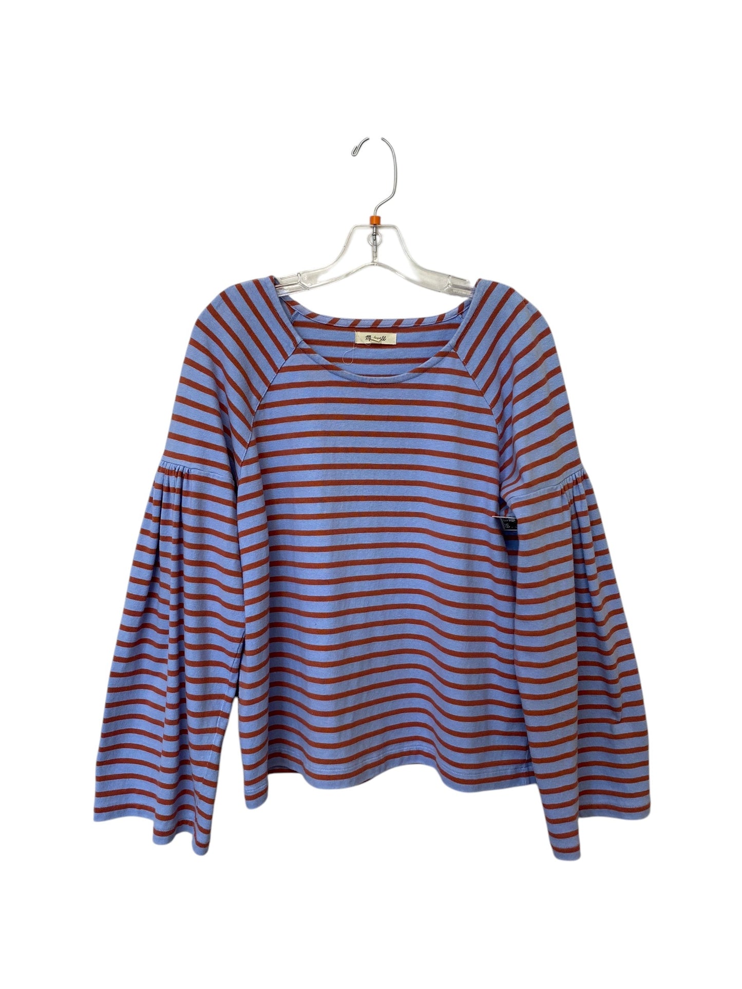 Top Long Sleeve By Madewell In Striped Pattern, Size: M