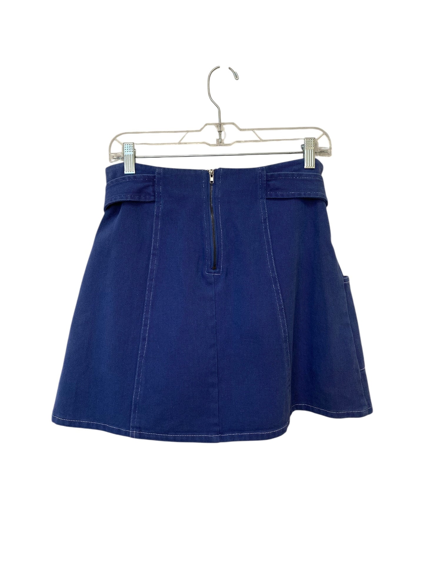 Skirt Mini & Short By Skies Are Blue In Blue Denim, Size: M