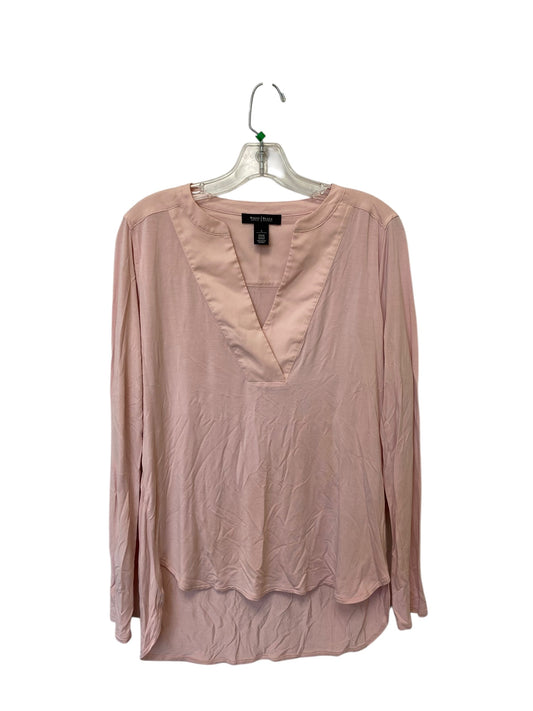 Top Long Sleeve By White House Black Market In Pink, Size: S