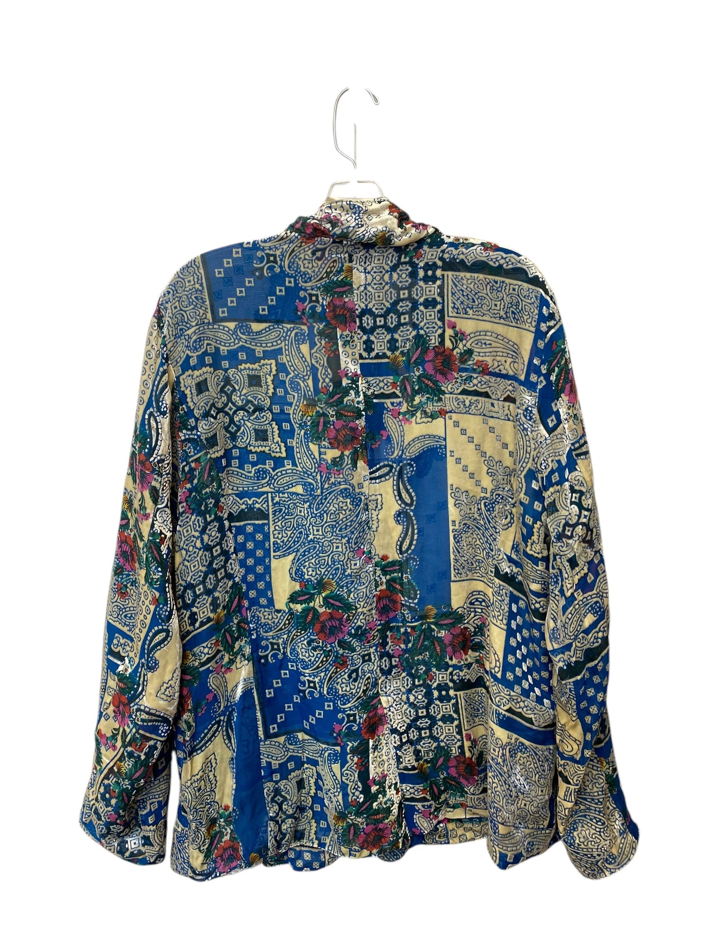 Top Long Sleeve By Johnny Was In Paisley Print, Size: Xl