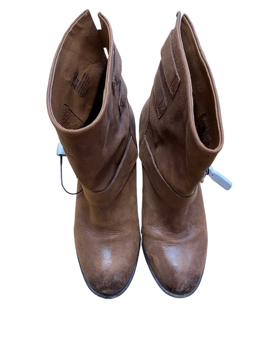 Brown Boots Ankle Heels Lucky Brand, Size 8