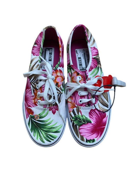 Floral Print Shoes Sneakers Vans, Size 7