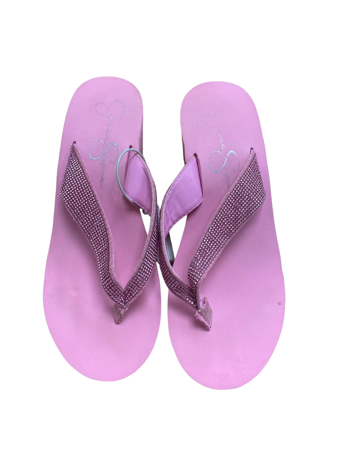 Pink Sandals Heels Platform Jessica Simpson, Size 6