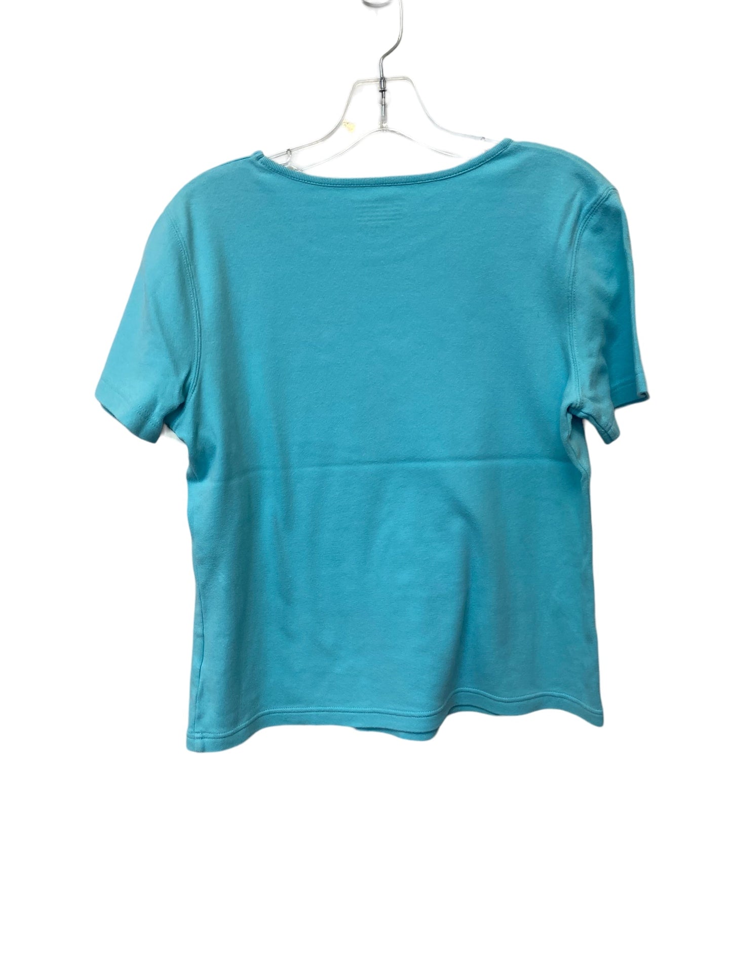 Blue Top Short Sleeve Basic Clothes Mentor, Size M