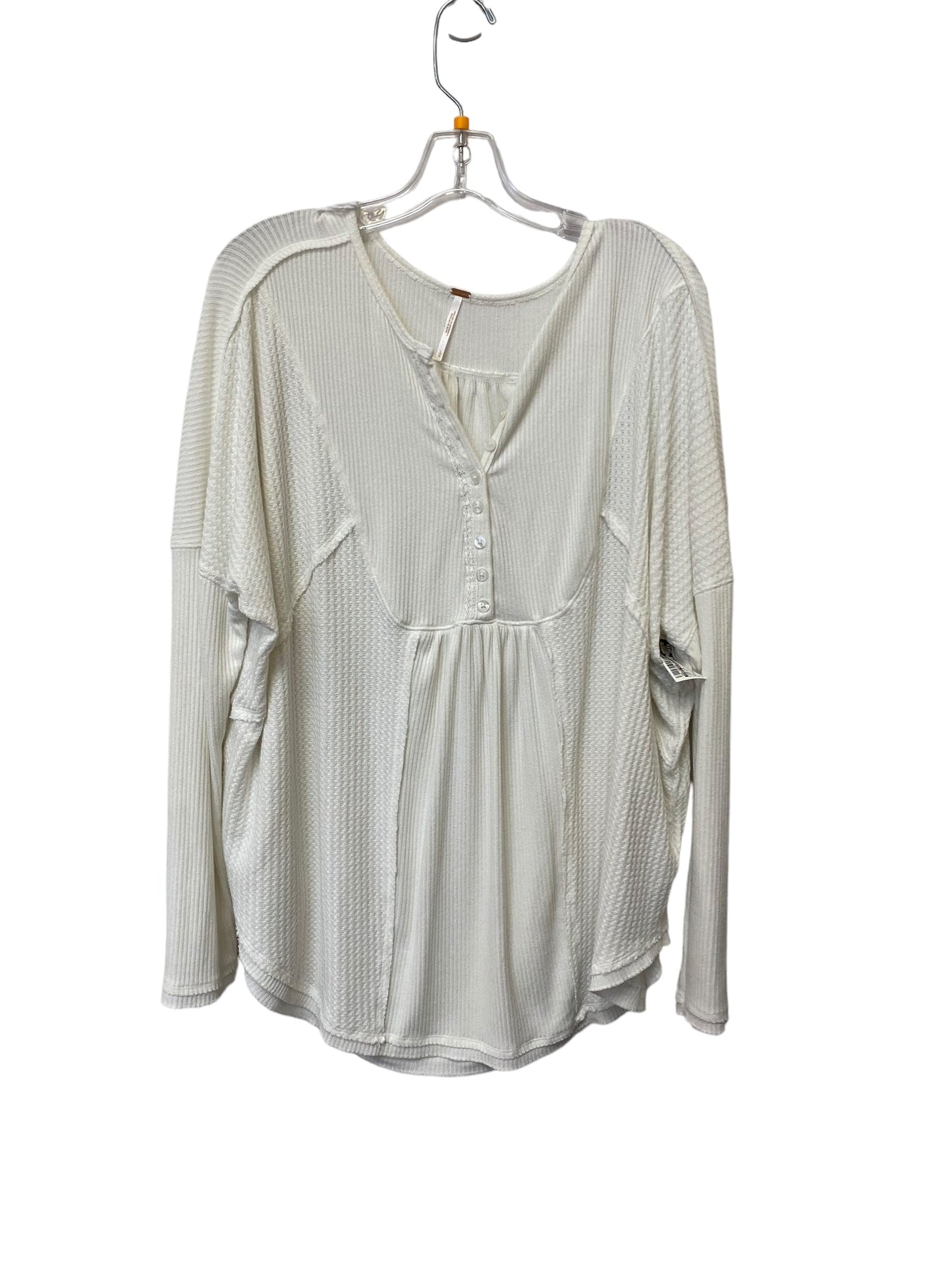 White Top Long Sleeve Free People, Size L