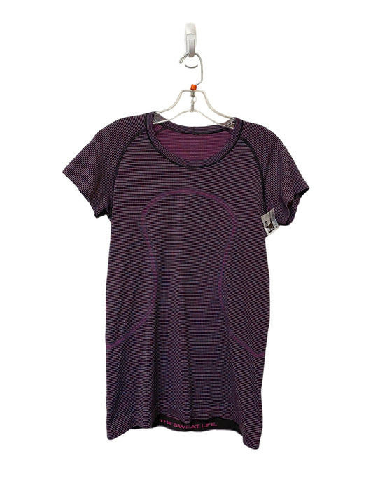 Purple Athletic Top Short Sleeve Lululemon, Size 8