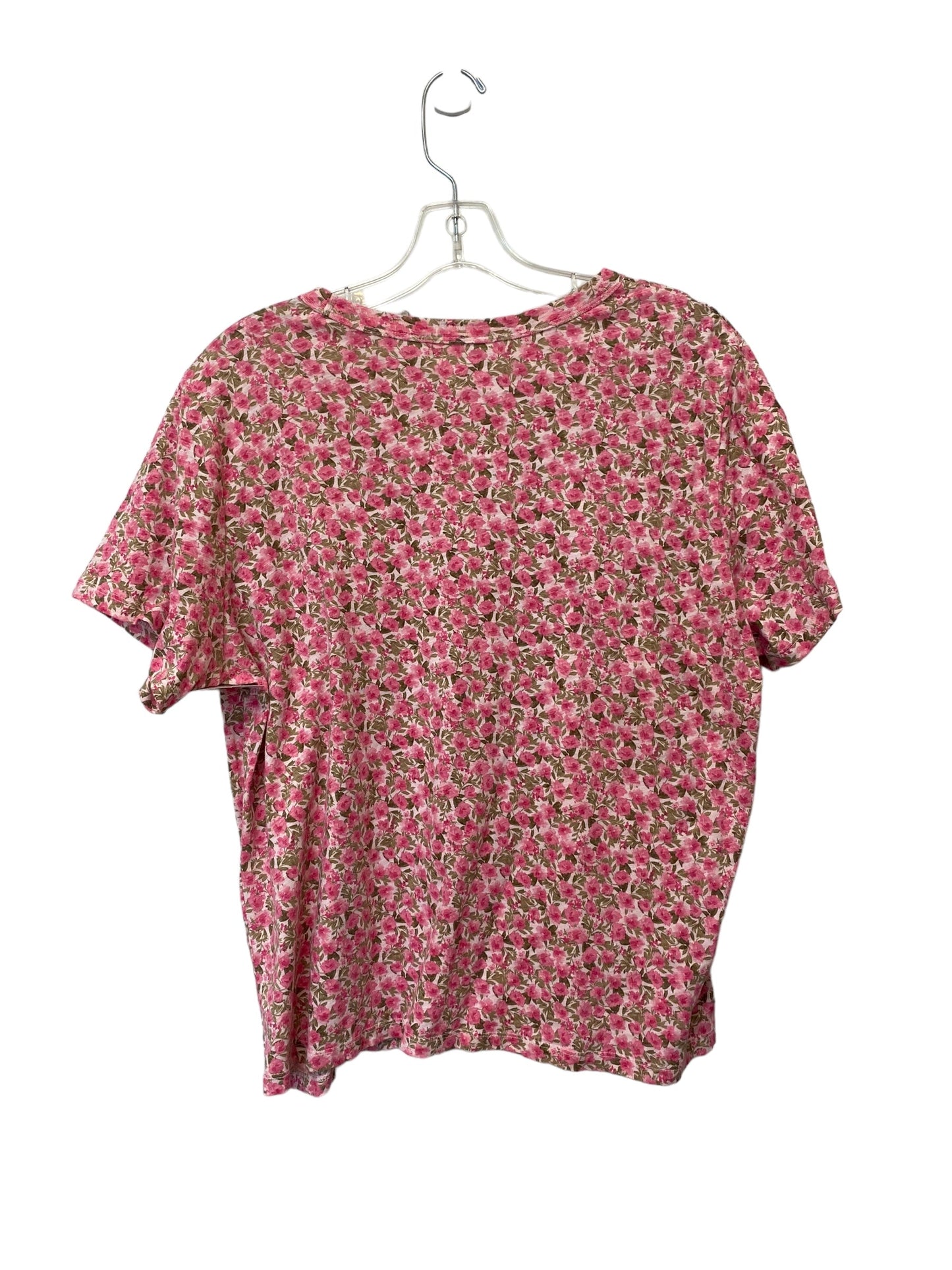 Floral Print Top Short Sleeve Basic Old Navy, Size Xl