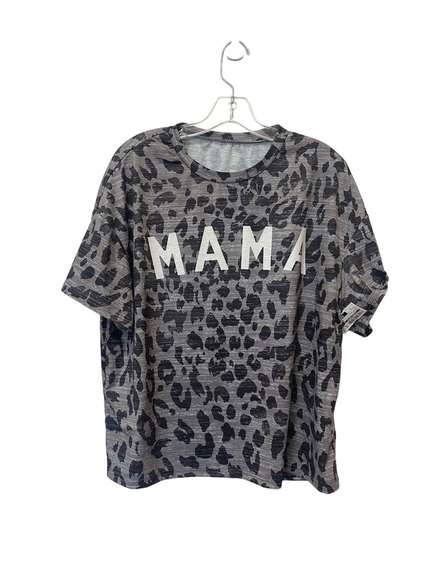 Animal Print Top Short Sleeve Clothes Mentor, Size Xl