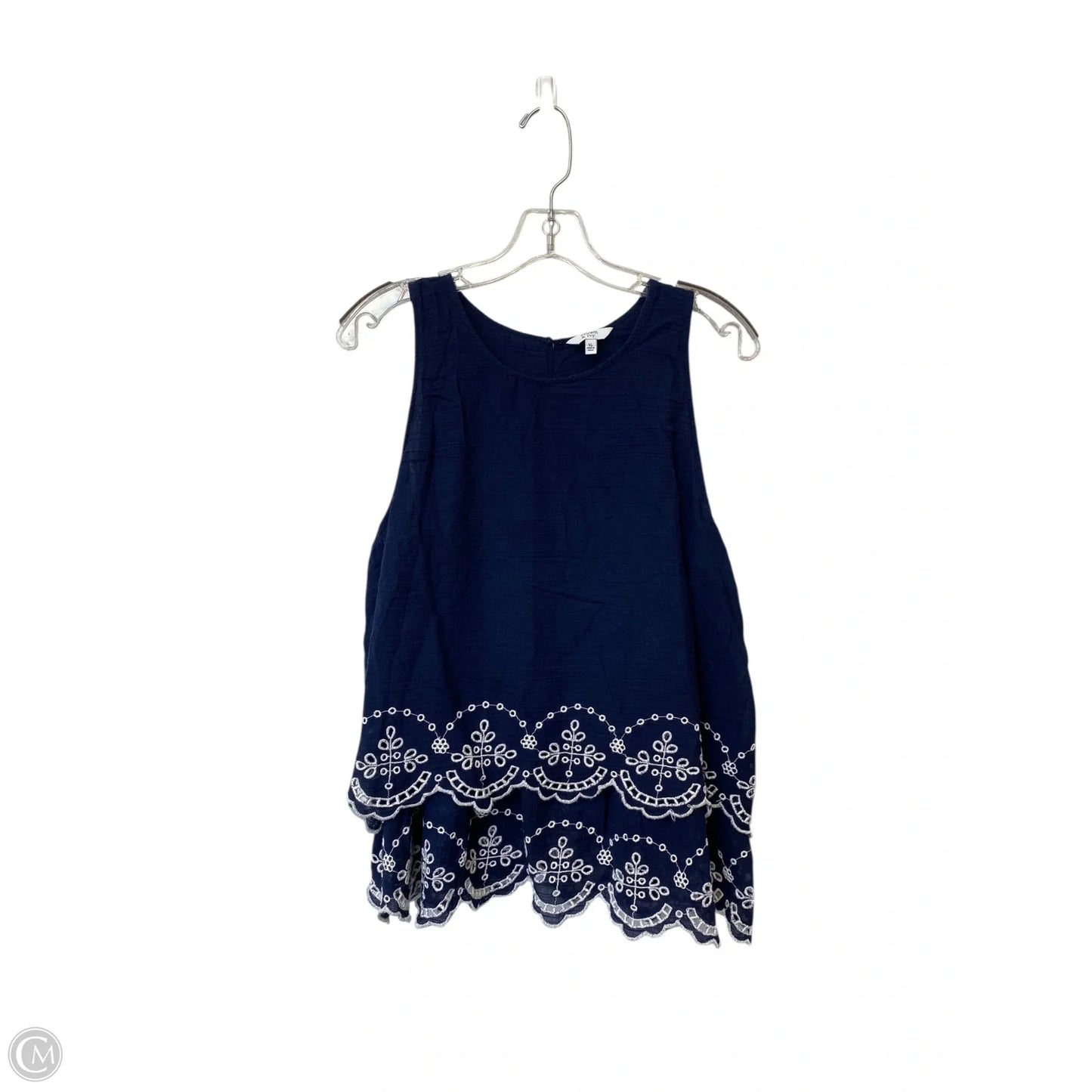 Top Sleeveless By Crown And Ivy In Blue, Size: Xl