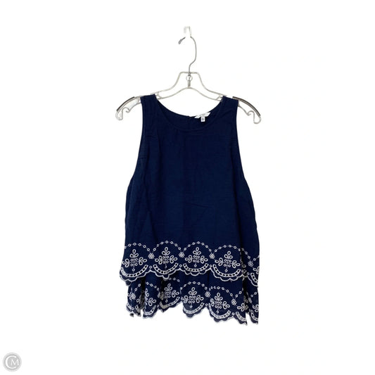 Top Sleeveless By Crown And Ivy In Blue, Size: Xl