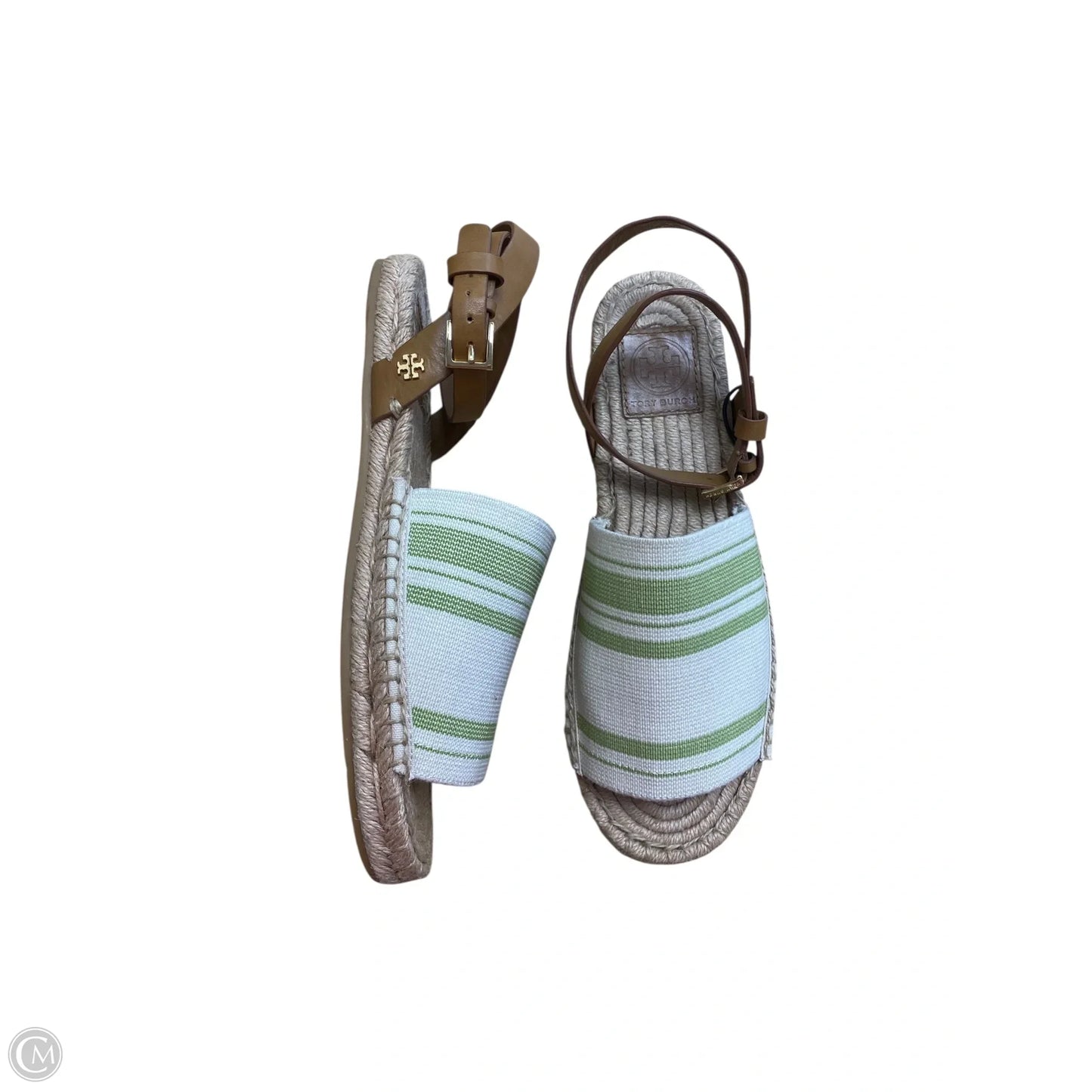 Sandals Designer By Tory Burch In Green, Size: 8