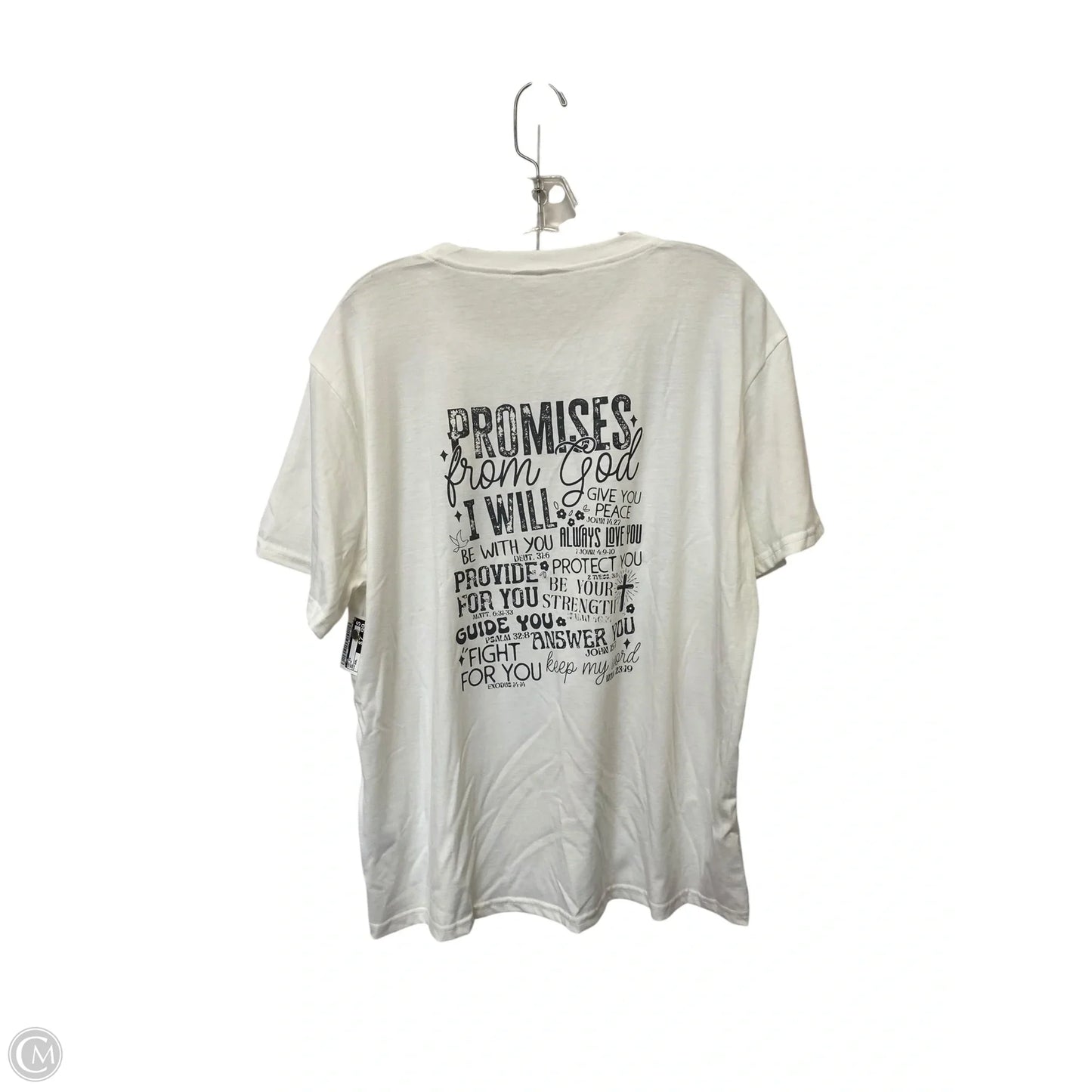 Top Short Sleeve By Cmf In White, Size: Xxl