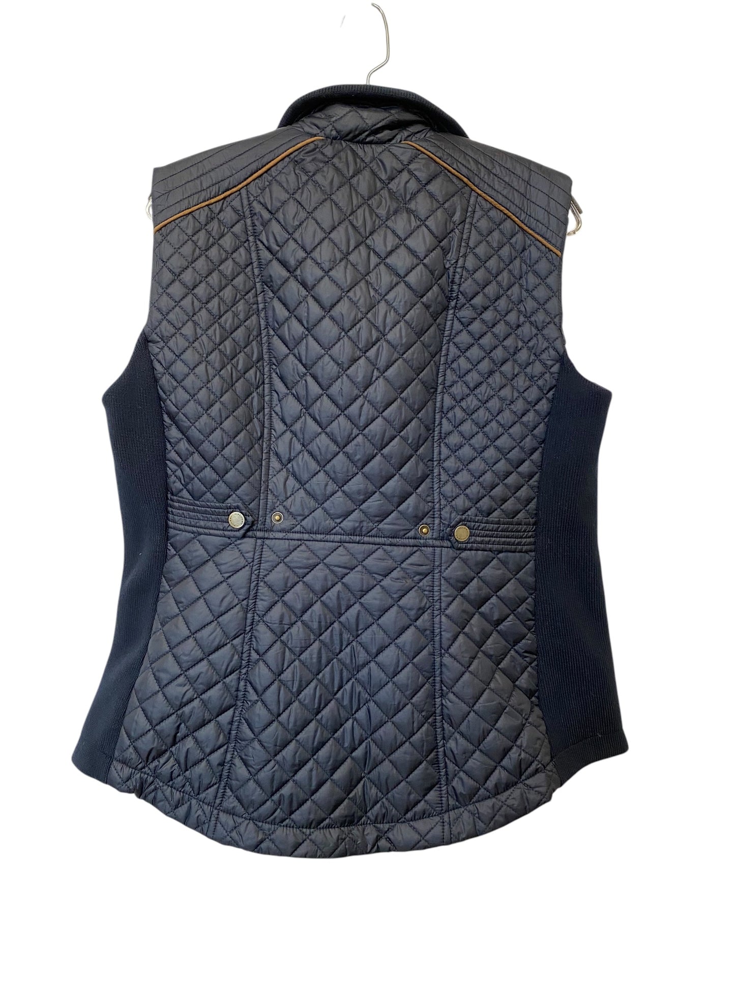 Vest Puffer & Quilted By Gallery In Blue, Size: L