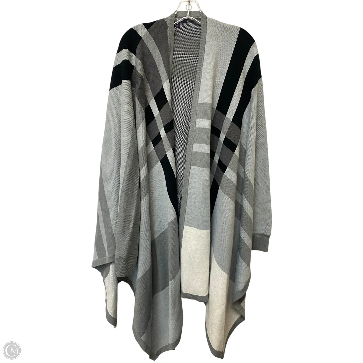 Poncho By Roamans In Grey, Size: 2x