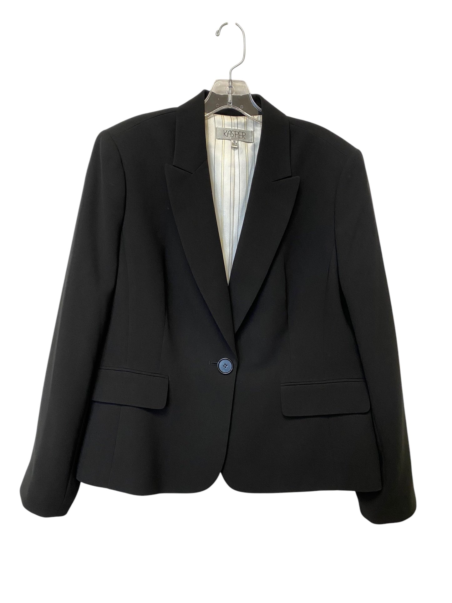 Blazer By Kasper In Black, Size: 16