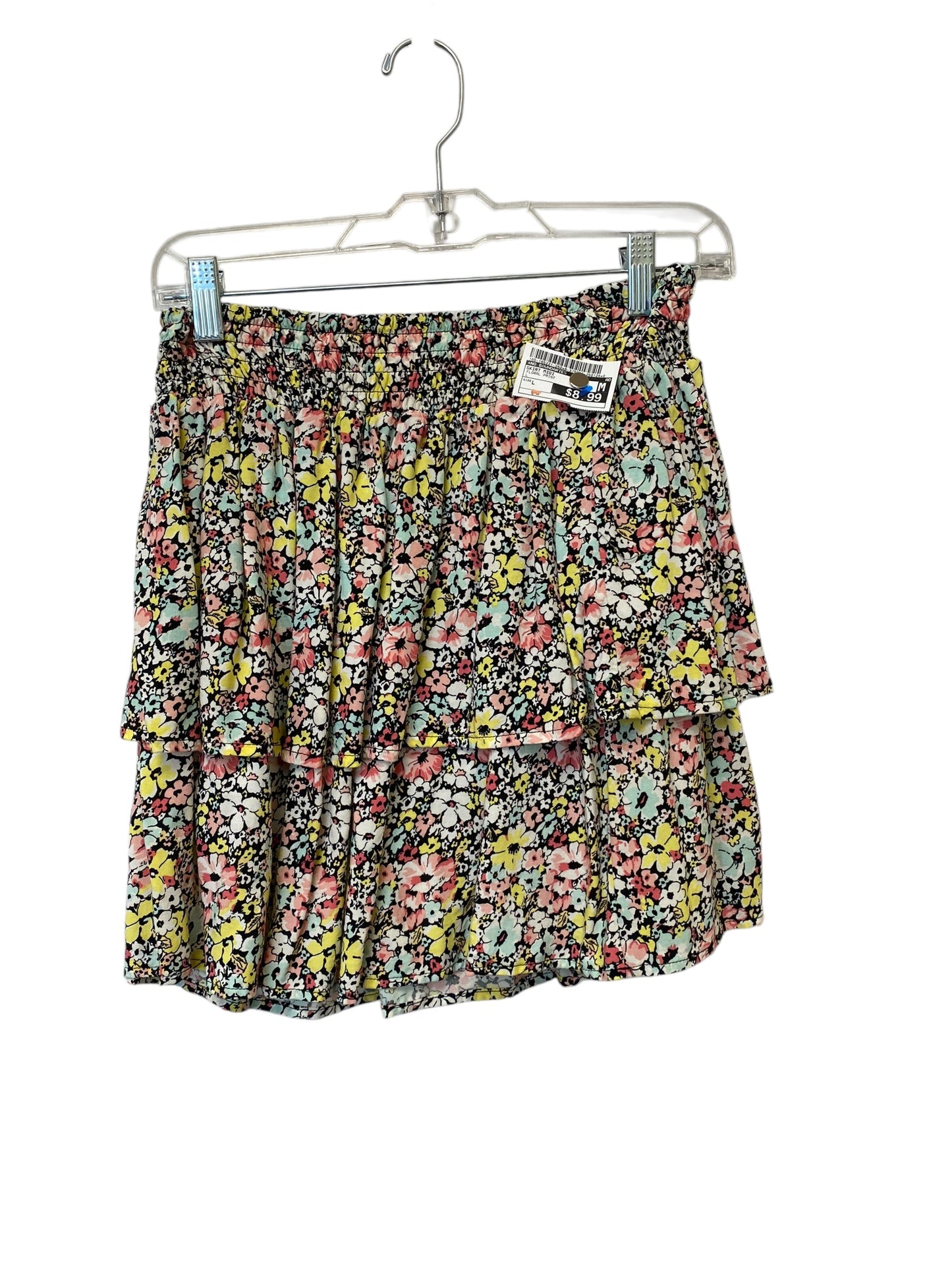 Skirt Midi By No Boundaries In Floral Print, Size: L