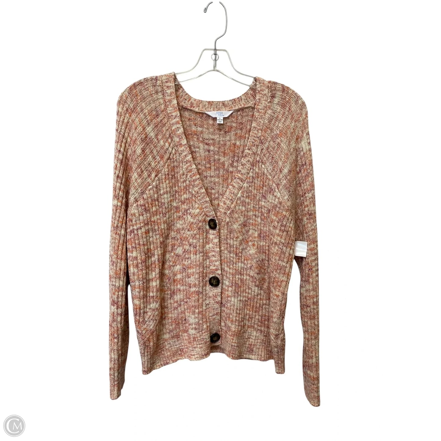 Cardigan By Time And Tru In Pink, Size: L