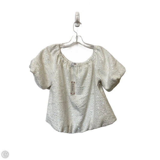 Top Short Sleeve By L Love In White, Size: S