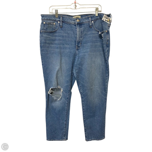 Jeans Straight By Madewell In Blue Denim, Size: 12