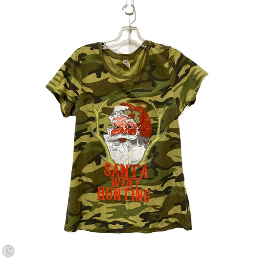 Top Short Sleeve By Clothes Mentor In Camouflage Print, Size: L