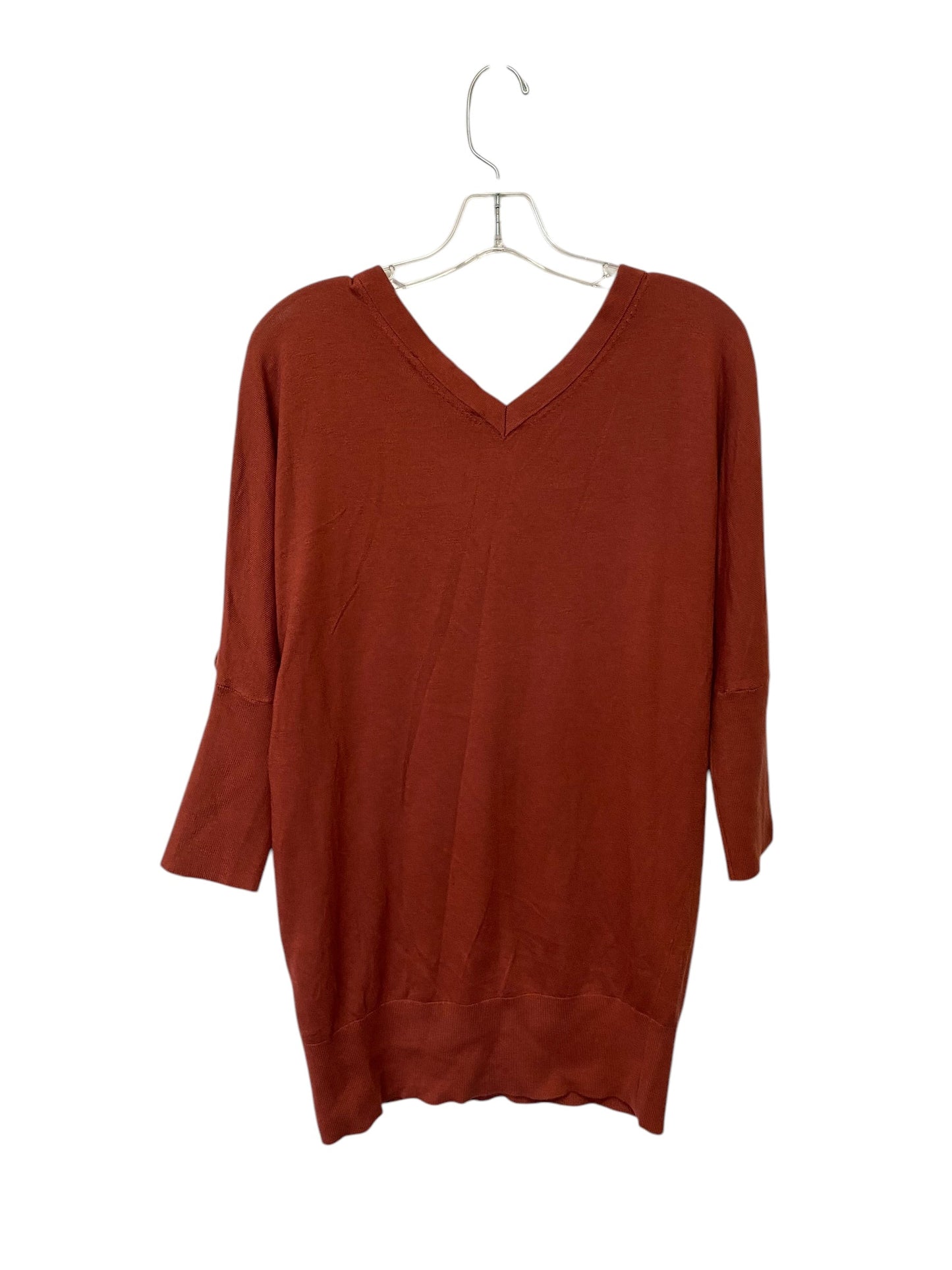 Top Long Sleeve By White House Black Market In Orange, Size: M