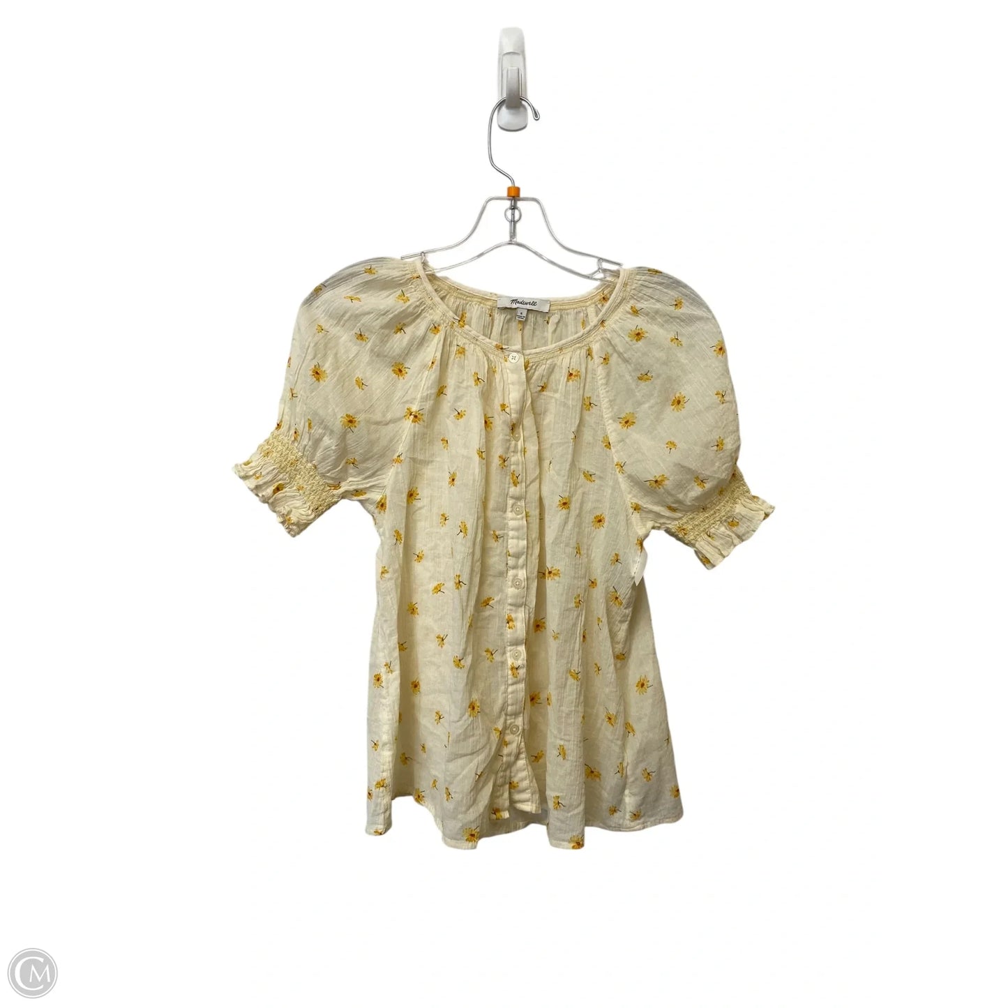 Top Short Sleeve By Madewell In Cream, Size: S