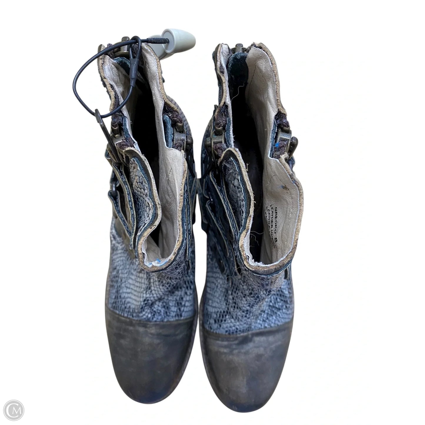 Boots Ankle Heels By Freebird In Grey, Size: 8