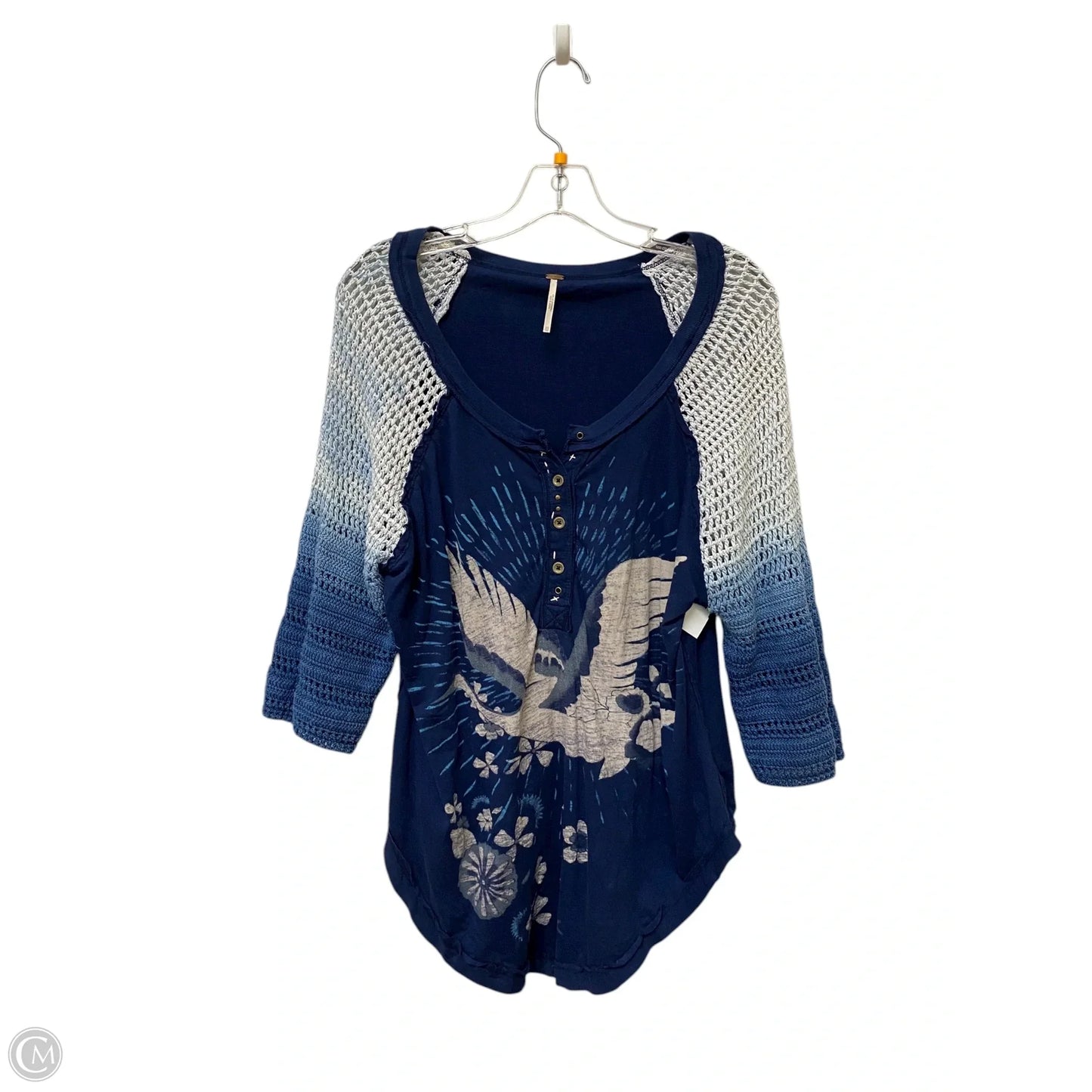 Top Long Sleeve By Free People In Blue, Size: Xs
