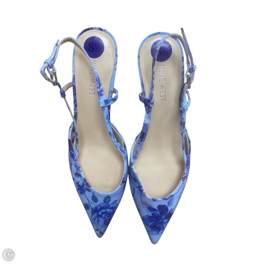 Shoes Heels Kitten By Nine West In Blue, Size: 8.5
