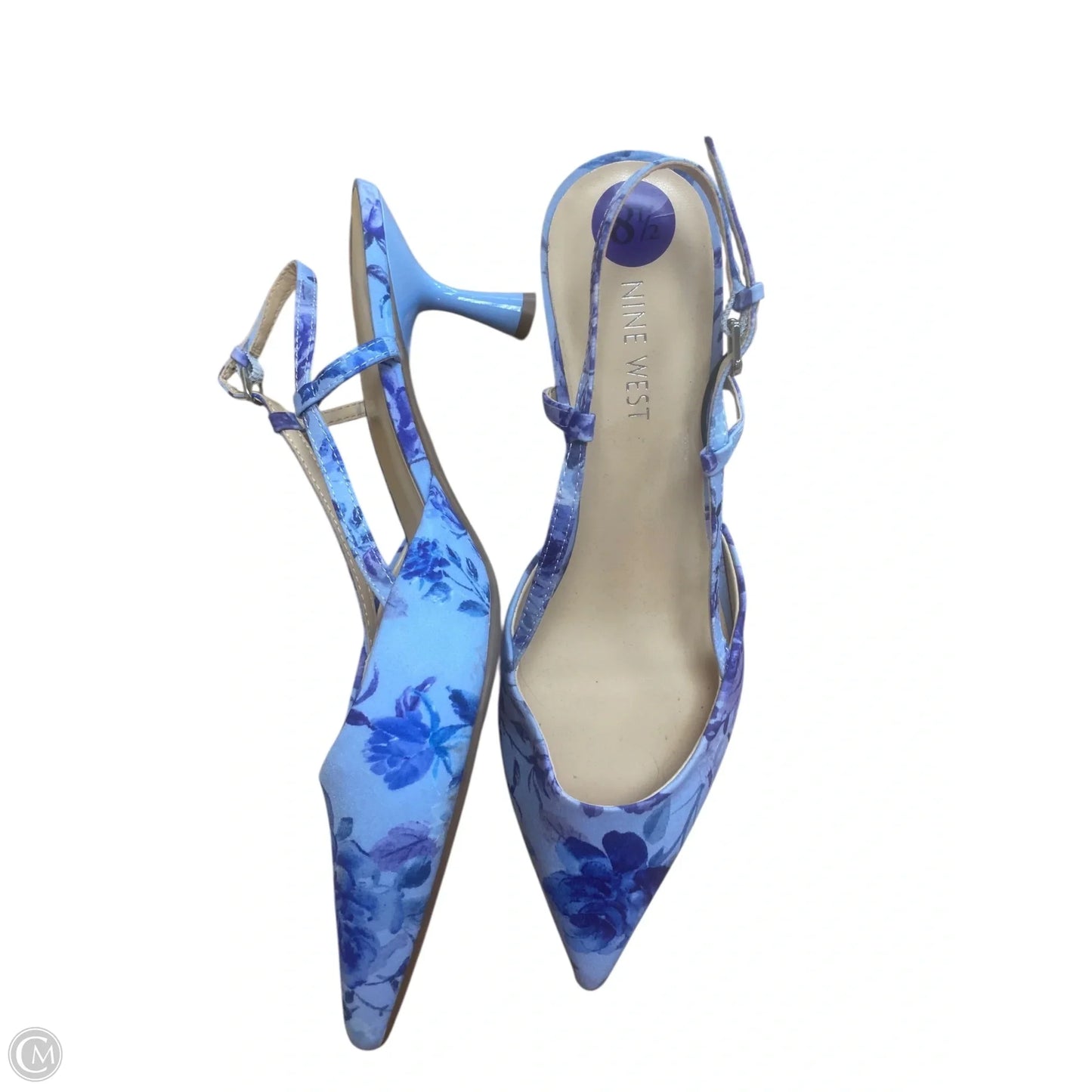 Shoes Heels Kitten By Nine West In Blue, Size: 8.5